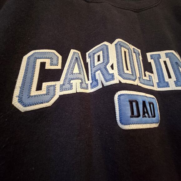 Vintage Y2K UNC Tar Heels Carolina Dad Sweatshirt Mens XXL Blue Embroidered - Picture 4 of 9
